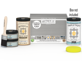 Large Weathered Wood Multi-purpose Smooth Finish Kit by Wood'n Finish Kits for interior top coat in a matte weathered wood style.