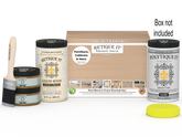 Large white oak wood finish kit by Retique It with exterior gloss top coat and smooth finish, ideal for multi-purpose woodworking projects.