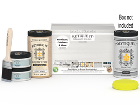 Large white wash exterior wood finish kit by Retique It® with smooth finish for multi-purpose outdoor wood projects.