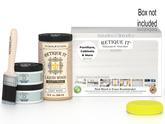 Large white wash wood finish kit by Retique It® with smooth finish, includes brushes and tools for multi-purpose wood projects.
