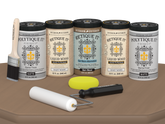 Retique It Barn Wood stain kit for front and garage doors, featuring smooth finish and matte barn wood appearance.