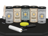 Retique It Wood'n Door smooth finish kit for front and garage doors in classic black stain, matte finish, with brush applicator included.