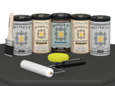 Retique It Wood'n Door charcoal stain kit for front and garage doors, includes smooth finish stains with a matte appearance.