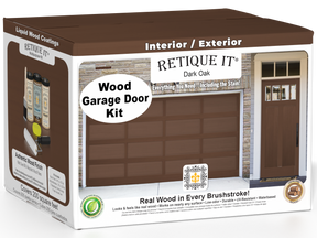 Retique It Wood'n Door Dark Oak stain kit for front and garage doors, featuring smooth finish and natural dark oak wood appearance.