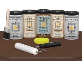 Retique It Wood'n Door dark oak stain kit for front and garage doors, featuring smooth finish and matte appearance.