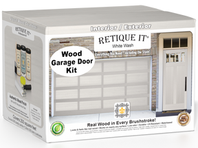 Wood'n Door Smooth Finish Kit (Front & Garage Door) - White Wash — box hero