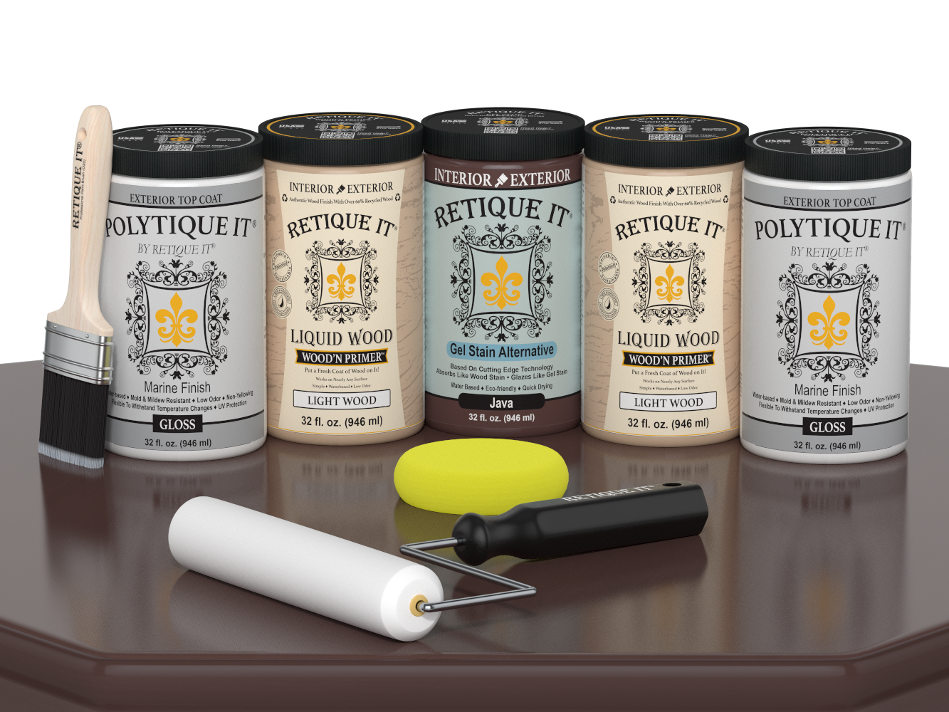 Retique It Wood'n Door Java stain kit for front and garage doors, featuring smooth finish options for wood surfaces.