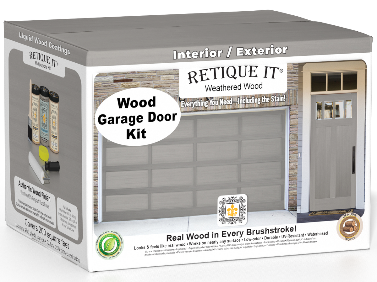 Wood'n Door Smooth Finish Kit (Front & Garage Door) - Weathered Wood
