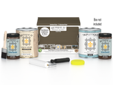Retique It Black Walnut Multi-purpose Smooth Finish Kit for interior wood projects, featuring four large top coat containers.