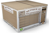 Retique It® Wood'n Door Smooth Finish Kit for front and garage doors in weathered wood stain, includes stain box and application tools.