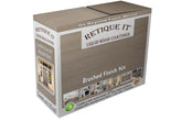 Retique It Multi-purpose Smooth Finish Kit in Harbor Gray for wood furniture, includes finishing tools and supplies.