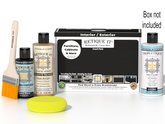 Retique It Multi-purpose Smooth Finish Kit in classic black with interior top coat gloss, includes wood finish tools and supplies.