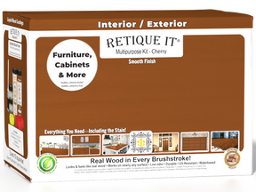 Large Cherry Multi-purpose Smooth Finish Kit by Retique It with exterior top coat, matte finish, for wood furniture and projects.