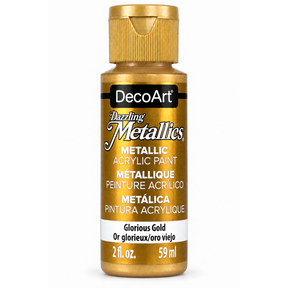 DecoArt Dazzling Metallics Glorious Gold acrylic paint, 2 oz bottle