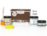 Retique It Dark Oak Multi-purpose Smooth Finish Kit for wood, includes interior top coat in gloss for a sleek, polished look.