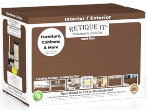 Large Dark Oak Wood'n Finish Kit by Retique It® for smooth wood finishing and multi-purpose projects.