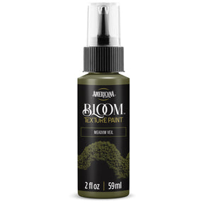 DecoArt Bloom Texture Paint Meadow Veil in a container, showing vibrant, textured paint suitable for artistic crafts and DIY projects.