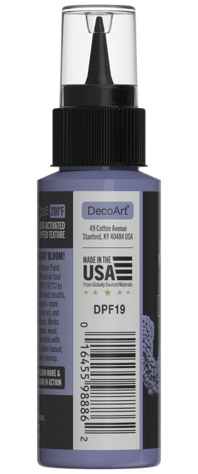 Retique It® Bloom Texture Paint 4-pack in Bloomed Violet, showing textured violet finish on a wall surface.