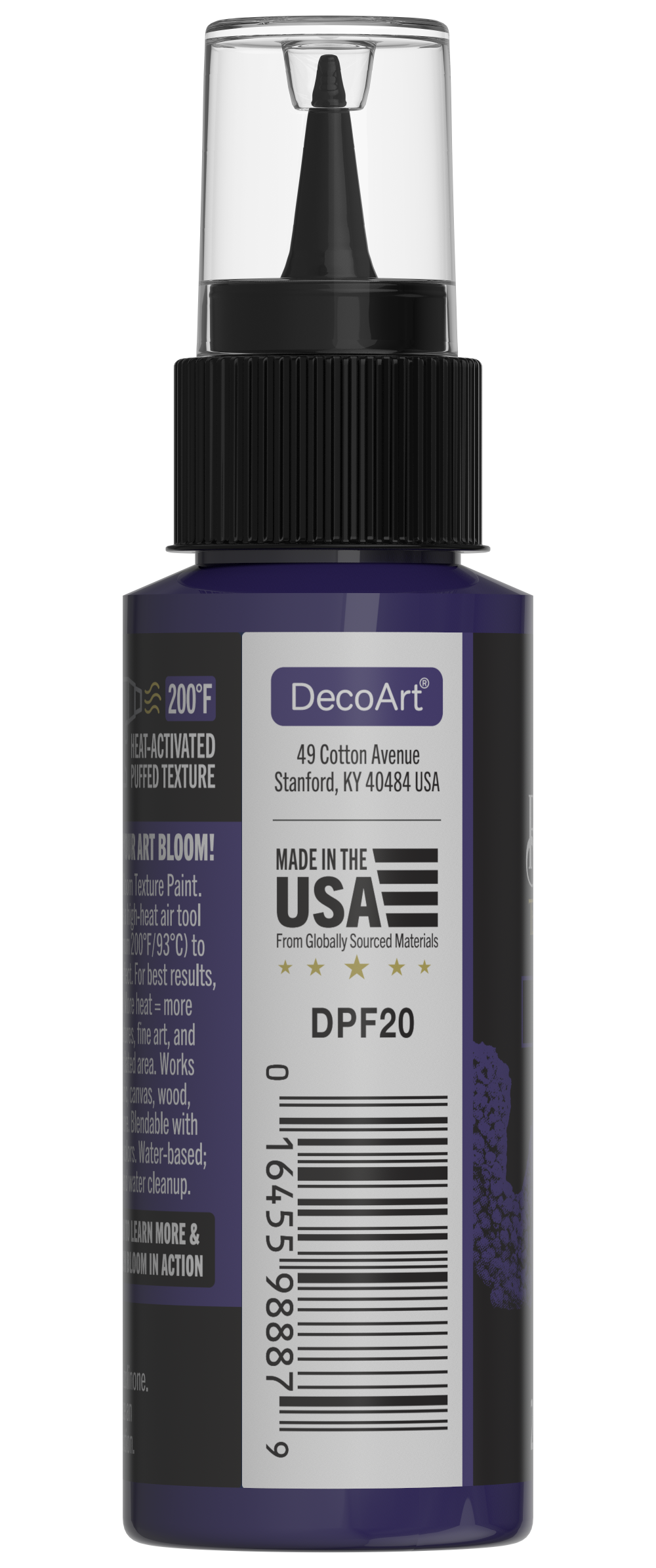 Retique It® Bloom Texture Paint 4-pack in Royal Orchid with textured finish, shown on wall surface in a home interior setting.