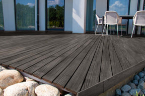 Large Harbor Gray Wood'n Finish Kit for wood, featuring grained panels and tools for multi-purpose wood finishing by Retique It.