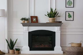 Large Harbor Gray Wood'n Finish Kit by Retique It for wood projects, featuring paint, stain, and finishing tools for furniture and mantles.