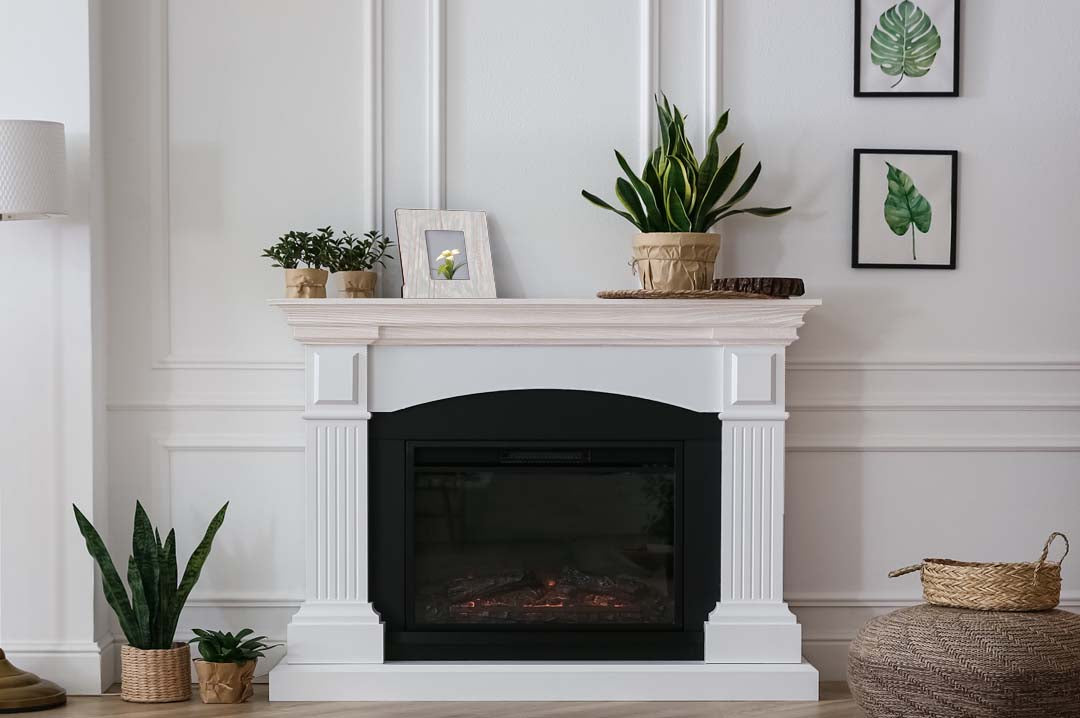 Wood'n Finish Fireplace Mantel Kit - White Wash