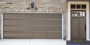Retique It Multi-purpose Smooth Finish Kit for exterior wood surfaces, featuring Harbor Gray top coat for garage door restoration.