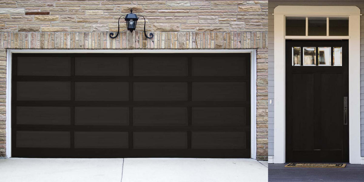 Retique It Multi-purpose Smooth Finish Kit in Classic Black for exterior wood surfaces, includes top coat and matte finish.
