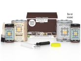 Retique It® Multi-purpose Smooth Finish Kit in Java for exterior wood, featuring a matte top coat and four large wood finish components.