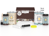 Retique It Multi-purpose Smooth Finish Kit for Java wood interior top coat, satin finish with four large bottles and application tools.