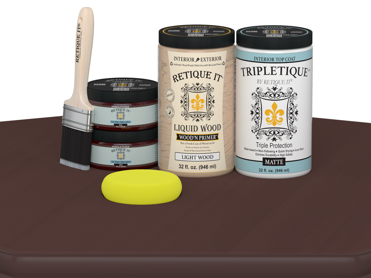 Retique It® Multi-purpose Smooth Finish Kit in Java for wood interior top coat, featuring a large kit with matte finish.