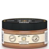Dark Liquid Wood paint by Retique It® in a jar, showing a close-up of the 8oz container with dark wood finish for interior use.