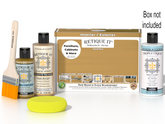 Retique It Multi-purpose Smooth Finish Kit in Old Oak, interior top coat with satin finish, includes wood finish components and instructions.