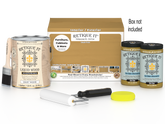 Retique It® Multi-purpose Smooth Finish Kit in Old Oak, large size with wood finish tools and supplies for wood furniture finishing.
