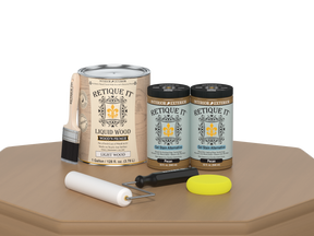 Retique It® Multi-purpose Smooth Finish Kit in Pecan, large size, for wood finishing and furniture refinishing projects.