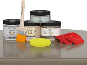Retique It® Wood'n Finish Kit in Drift Wood, featuring a gloss exterior top coat over wood surface for multi-purpose use.