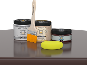 Retique It Wood'n Door Smooth Finish Kit in Java stain showing a glossy wood door surface with rich Java color and smooth finish.