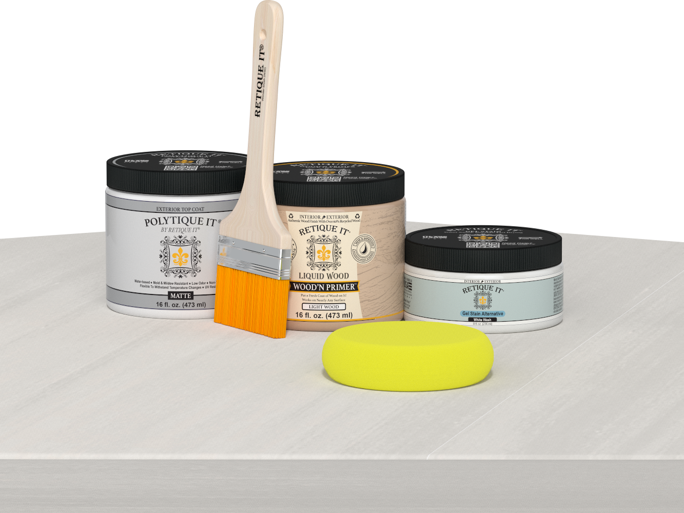 Multi-purpose Smooth Finish Kit (Med) - White Wash - Exterior Top Coat
