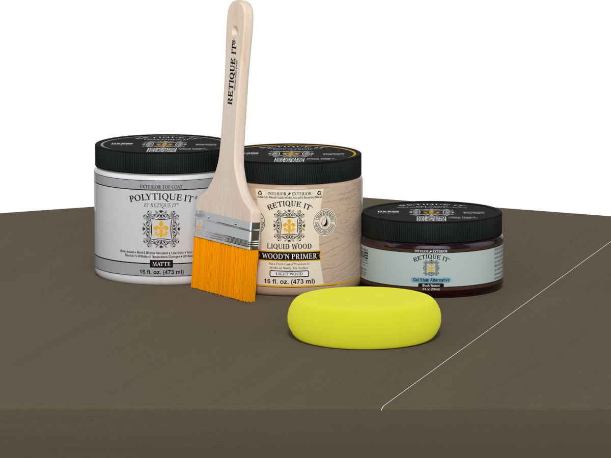 Multi-purpose Smooth Finish Kit (Med) - Black Walnut - Exterior Top Coat