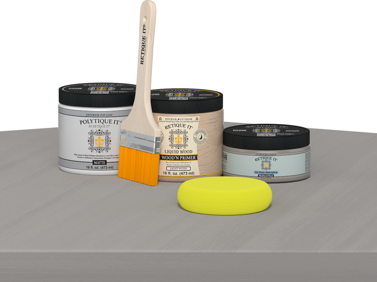 Multi-purpose Smooth Finish Kit (Med) - Weathered Wood - Exterior Top Coat