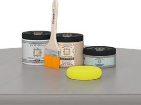 Retique It Wood'n Door smooth finish stain kit in weathered wood, showcasing a satin weathered wood stain on wood surface.