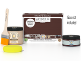 Retique It® Multi-purpose Smooth Finish Kit in Red Mahogany for wood finishing, includes wood stain and sealant in a compact box.