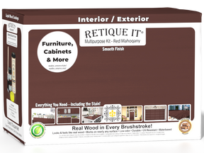 Retique It® Multi-purpose Smooth Finish Kit (Large) in Red Mahogany for interior wood top coats with a matte finish.
