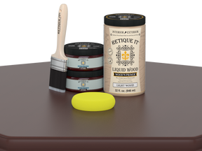 Large Red Mahogany Wood'n Finish Kit by Retique It® with smooth finish and multi-purpose wood finishing tools.