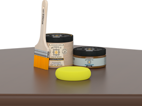 Retique It® Multi-purpose Smooth Finish Kit in Dark Oak for wood furniture and surfaces, showing a smooth, dark oak finish on wood.