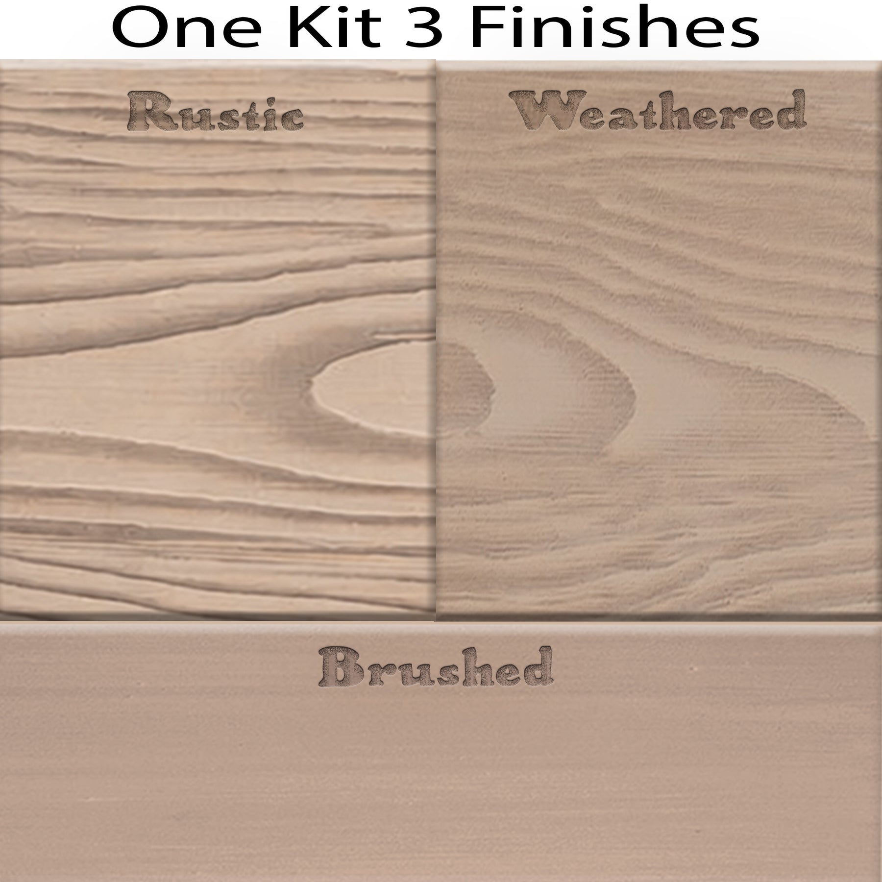 Retique It® Wood'n Finish Kit in French Oak, medium size multi-purpose interior top coat with color swatch and finish options.