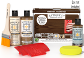 Retique It® Wood'n Kit in Dark Oak finish, versatile wood finishing kit with tools and supplies for woodworking projects.
