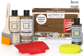 Retique It® Wood'n Kit in Modern Walnut with applicator box, ideal for multi-purpose wood finishing projects.
