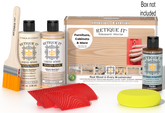 Retique It® Wood'n Finish Kit in White Oak, multi-purpose wood finishing set with brushes and application tools.