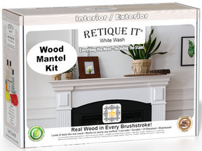 Fireplace Mantel Wood'n Finish Kit - White Wash